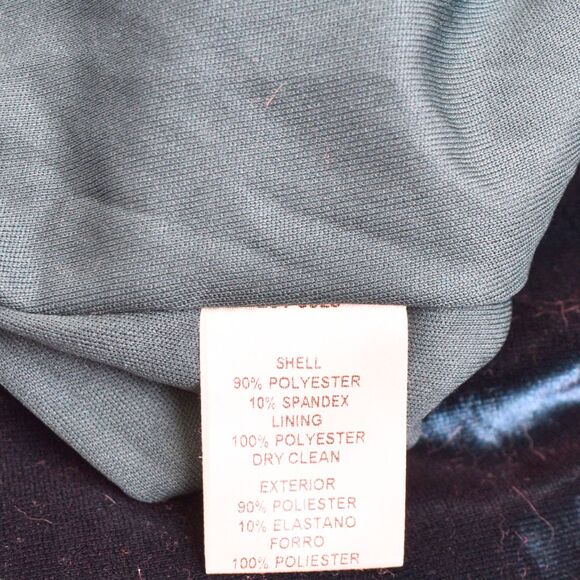 Eliza J. Mock Neck Blouson Velvet Gown Emerald Green Size 8 - Picture 10 of 12